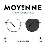 MOYENNE™ Intelligent Photochromic Eyeglasses - Frame Aura