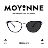 MOYENNE™ Intelligent Photochromic Eyeglasses - Frame Iris