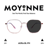 MOYENNE™ Intelligent Photochromic Eyeglasses - Frame Aura