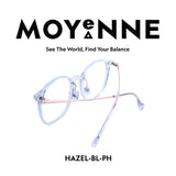 MOYENNE™ Intelligent Photochromic Eyeglasses - Frame Hazel