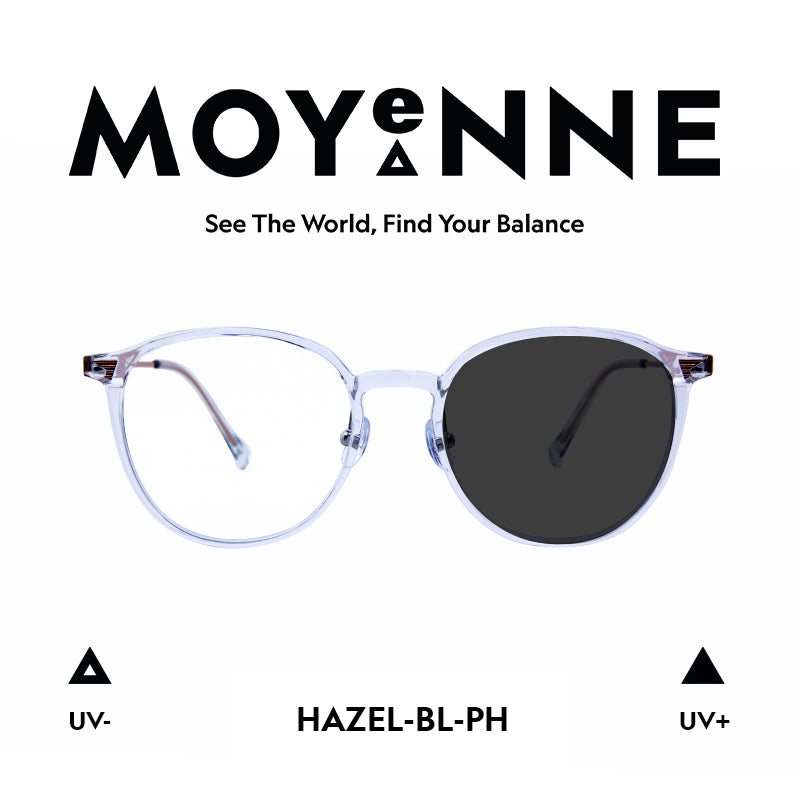 MOYENNE™ Intelligent Photochromic Eyeglasses - Frame Hazel