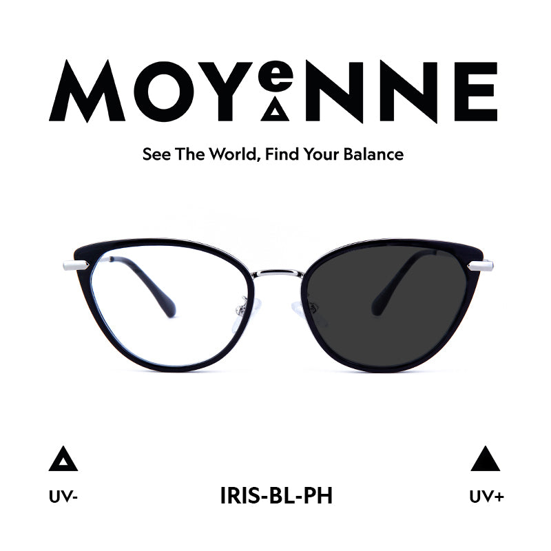 MOYENNE™ Intelligent Photochromic Eyeglasses - Frame Iris
